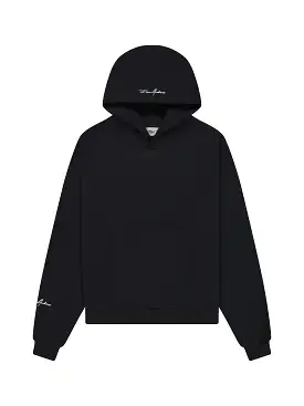 Prior Embroidery Logo Oversized Hoodie Onyx