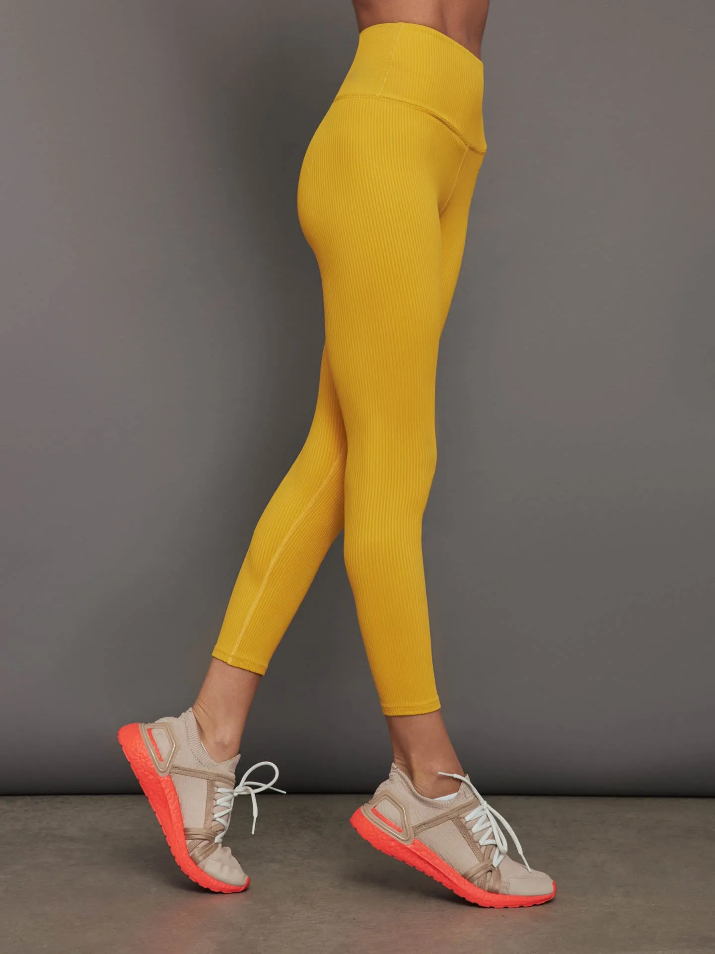 Ribbed 7/8 Legging - Old Gold