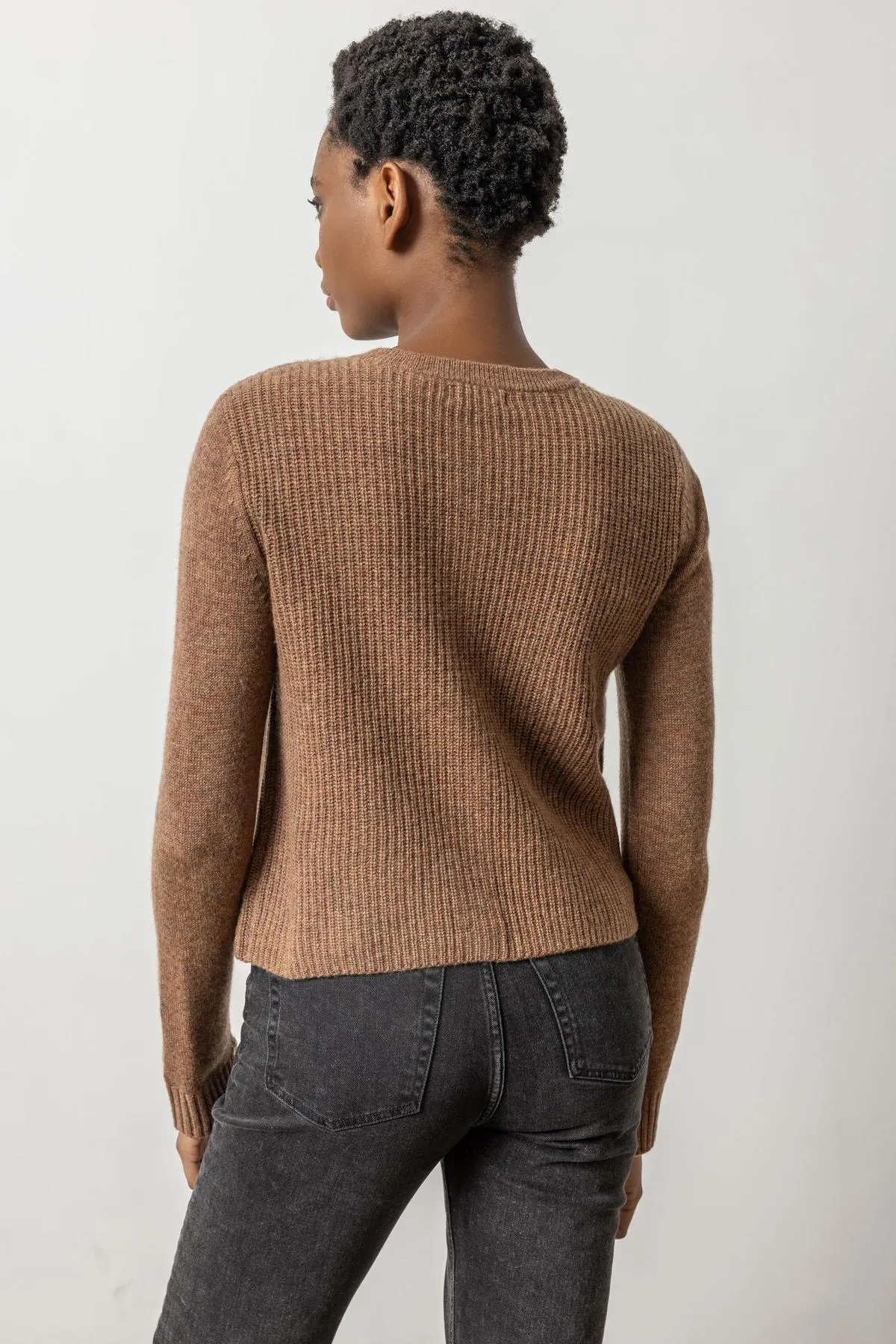 Ribbed Cardigan Sweater - Acorn