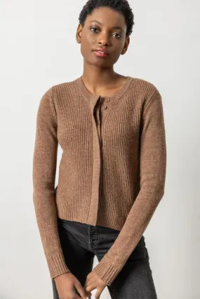 Ribbed Cardigan Sweater - Acorn