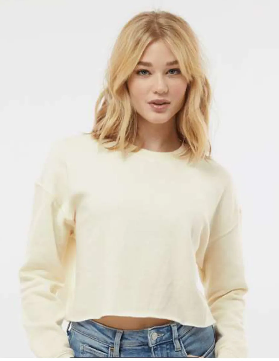 Roman numeral date embroidered cropped sweater