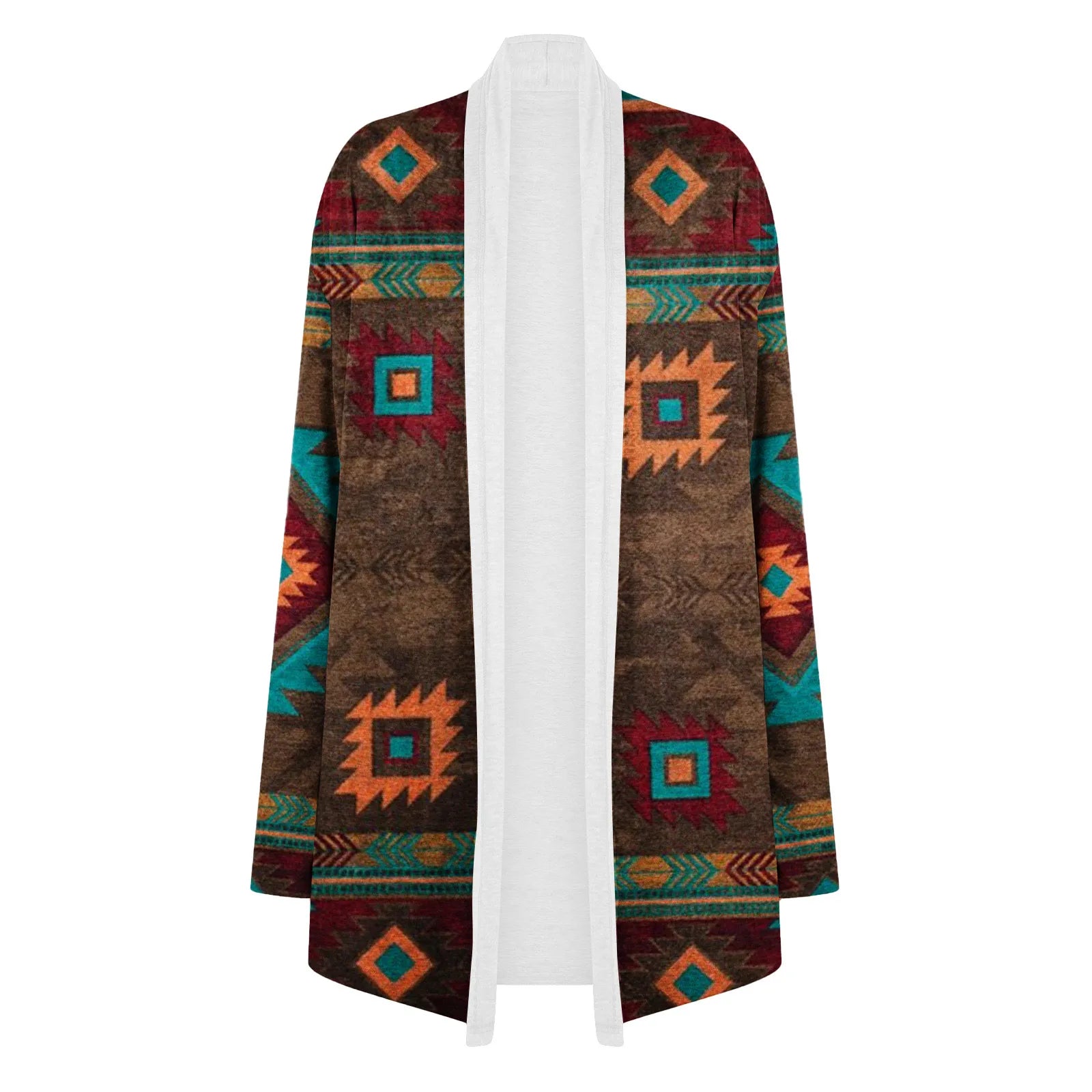 Southwest Woman Cardigan Print Geometric Knitwear Vintage Cardigan thin coat Female Outerwear Top