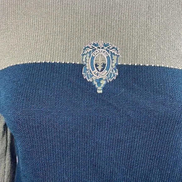 St JohnGreen With Emblem Color Block Sweater