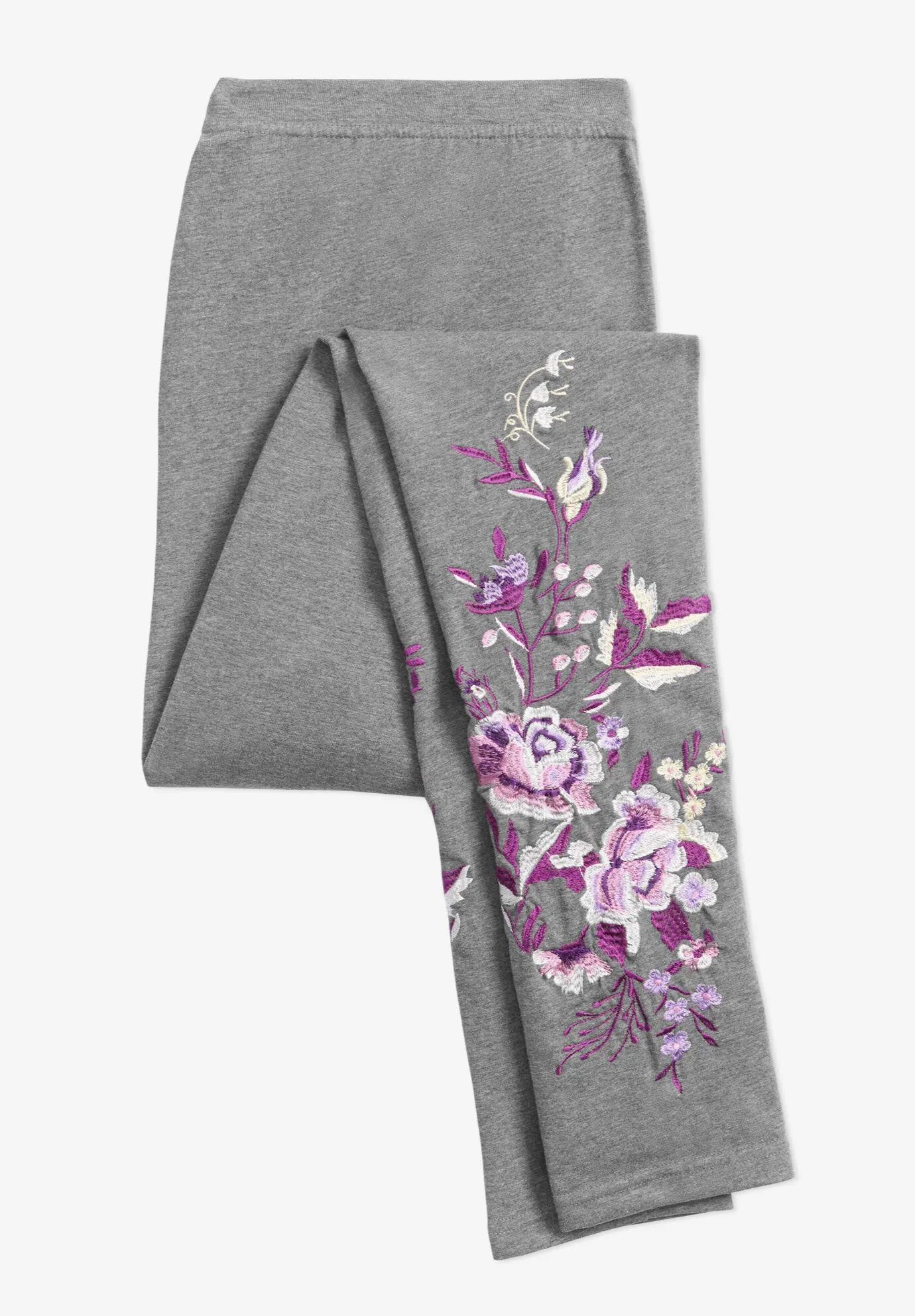 Stretch Cotton Embroidered Legging