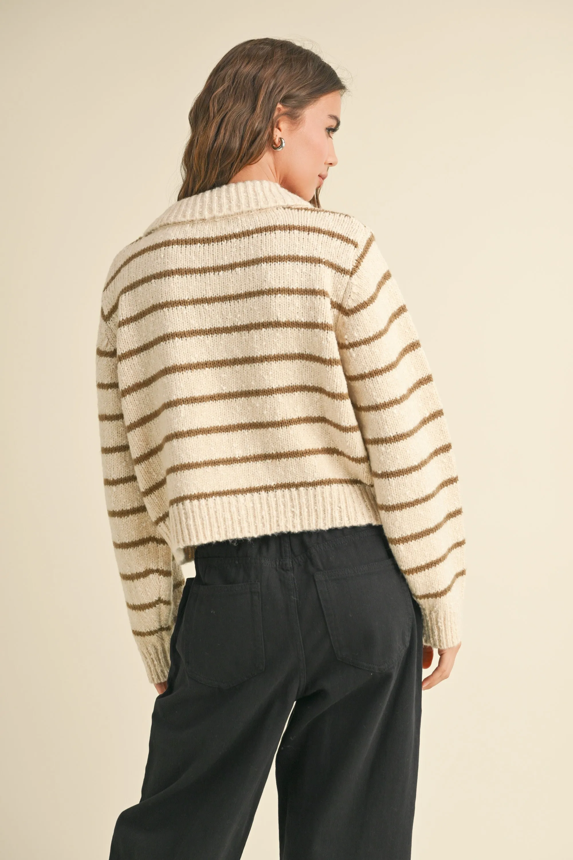 Striped Knit Cardigan