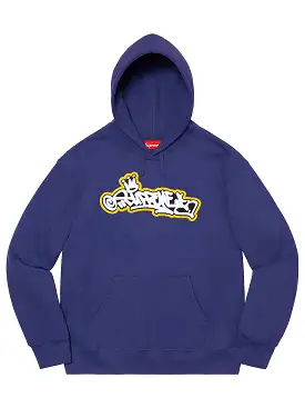 Supreme Handstyle Hooded Sweatshirt Washed Navy [SS21]