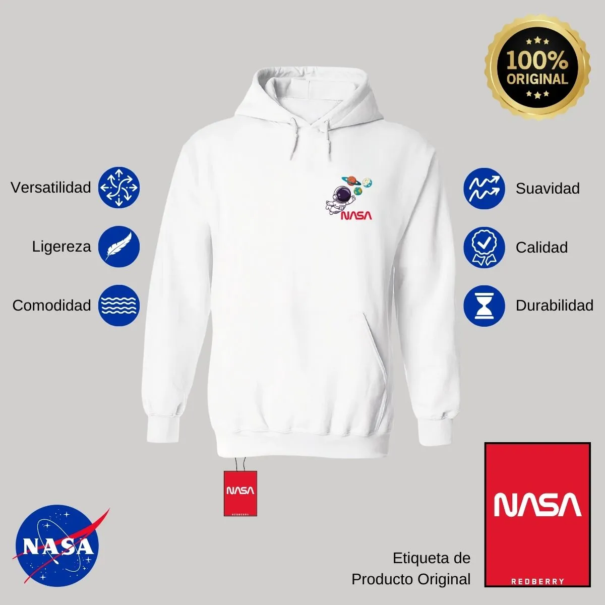 Sweater Suéter Hombre Hoodie Nasa Astronauta