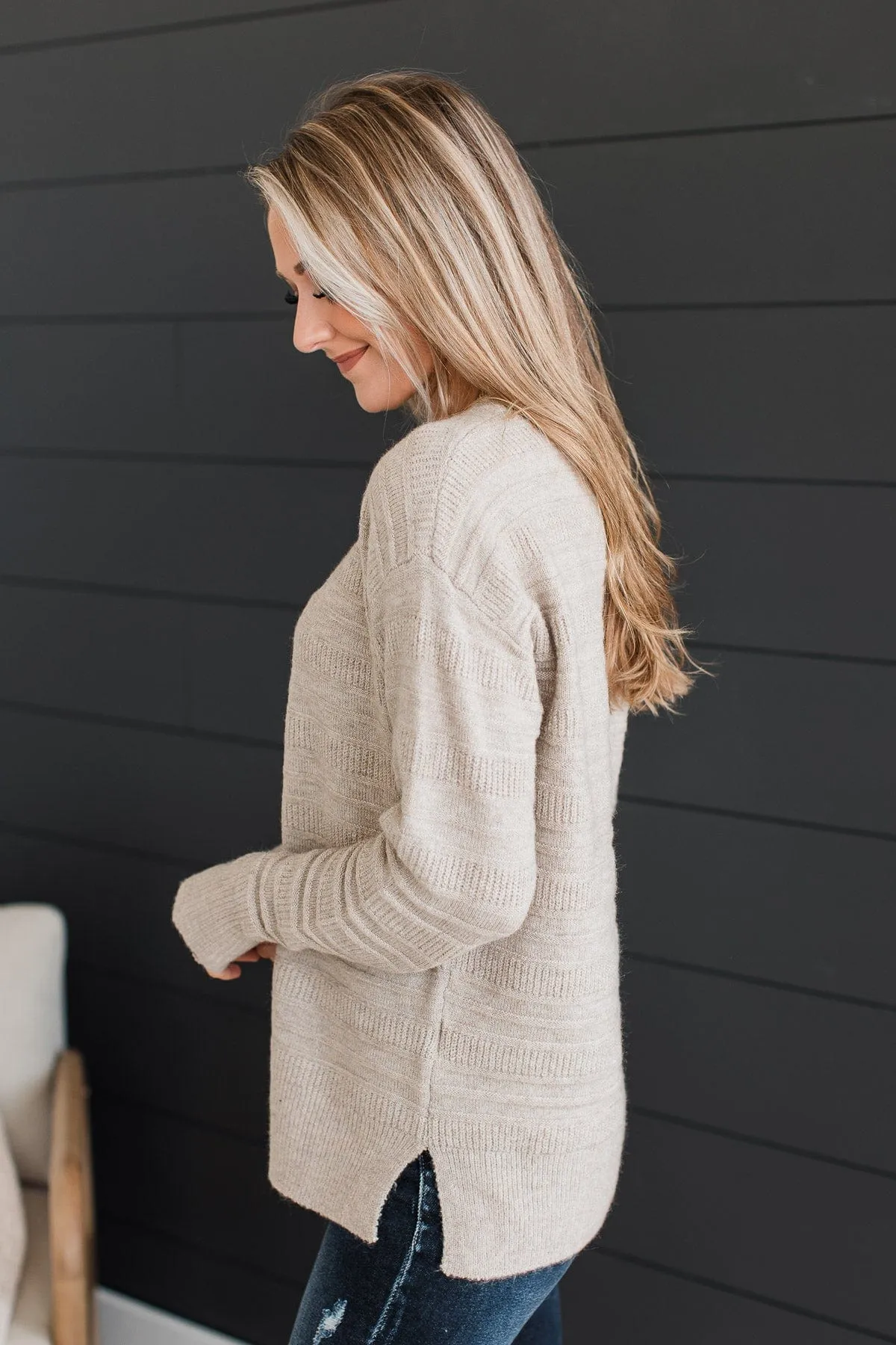 Test Of Time Knit Sweater- Oatmeal