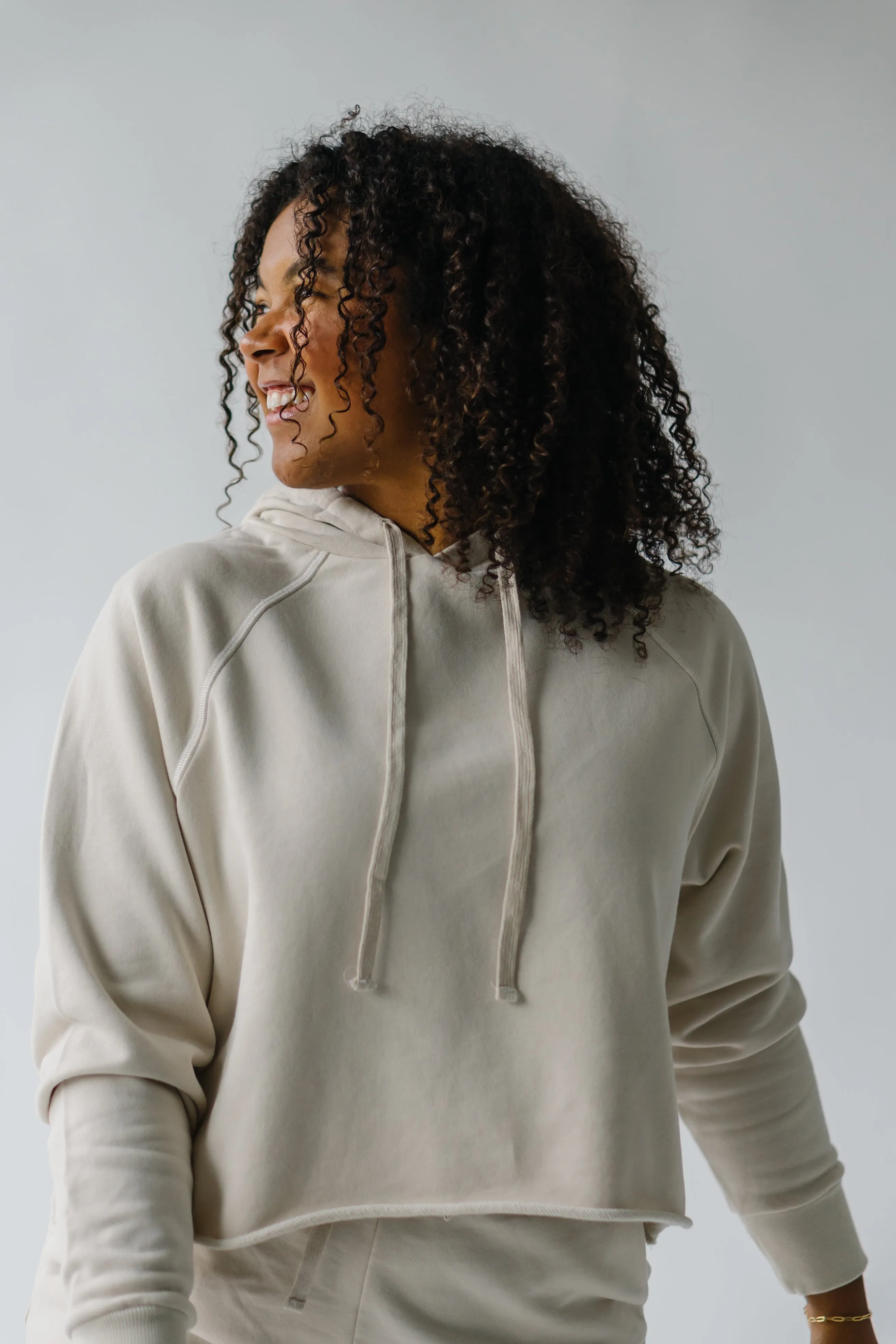 The Hansel Cropped Hoodie in Bone