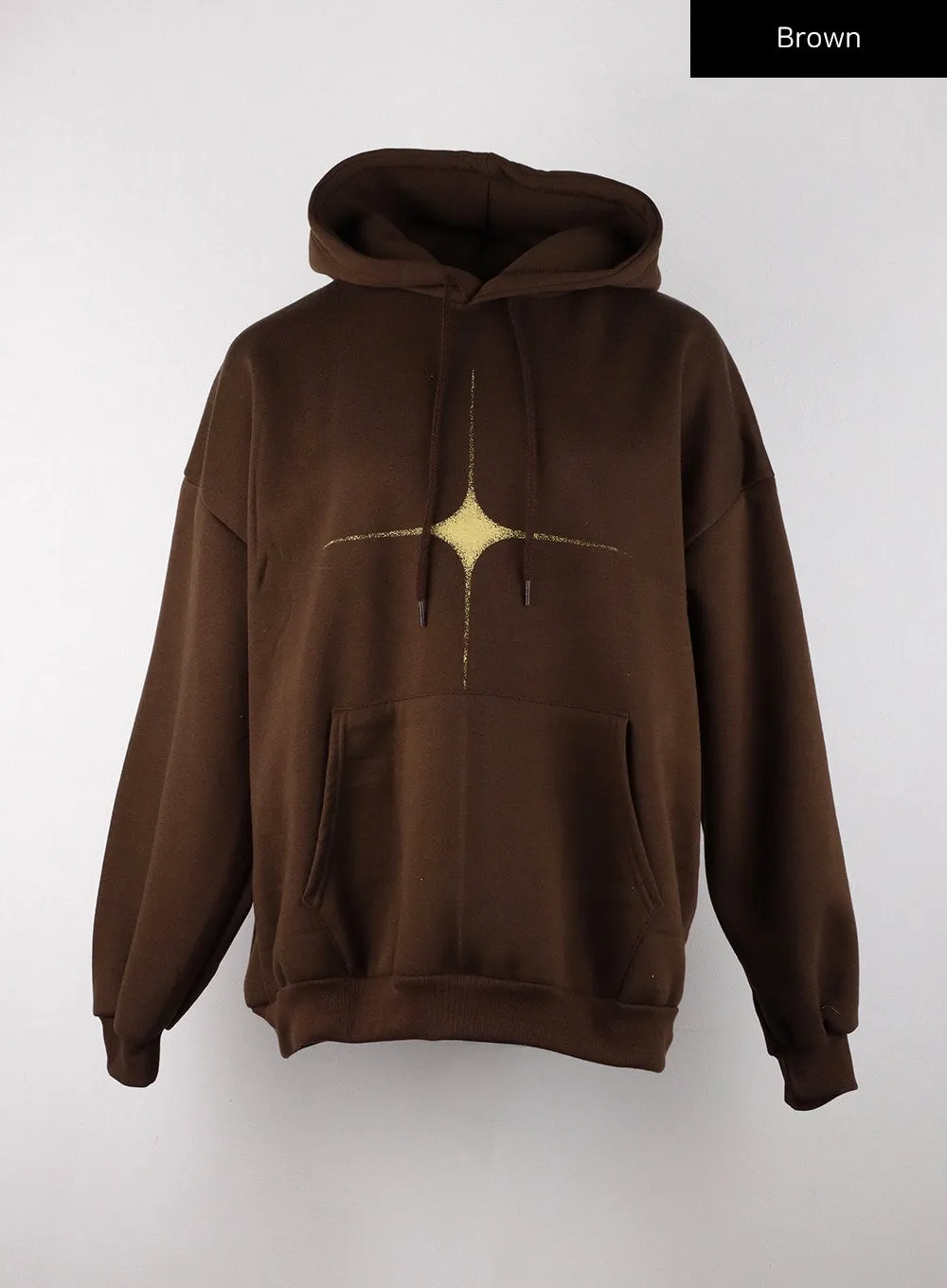 Thin Star Oversized Solid Hoodie CD322