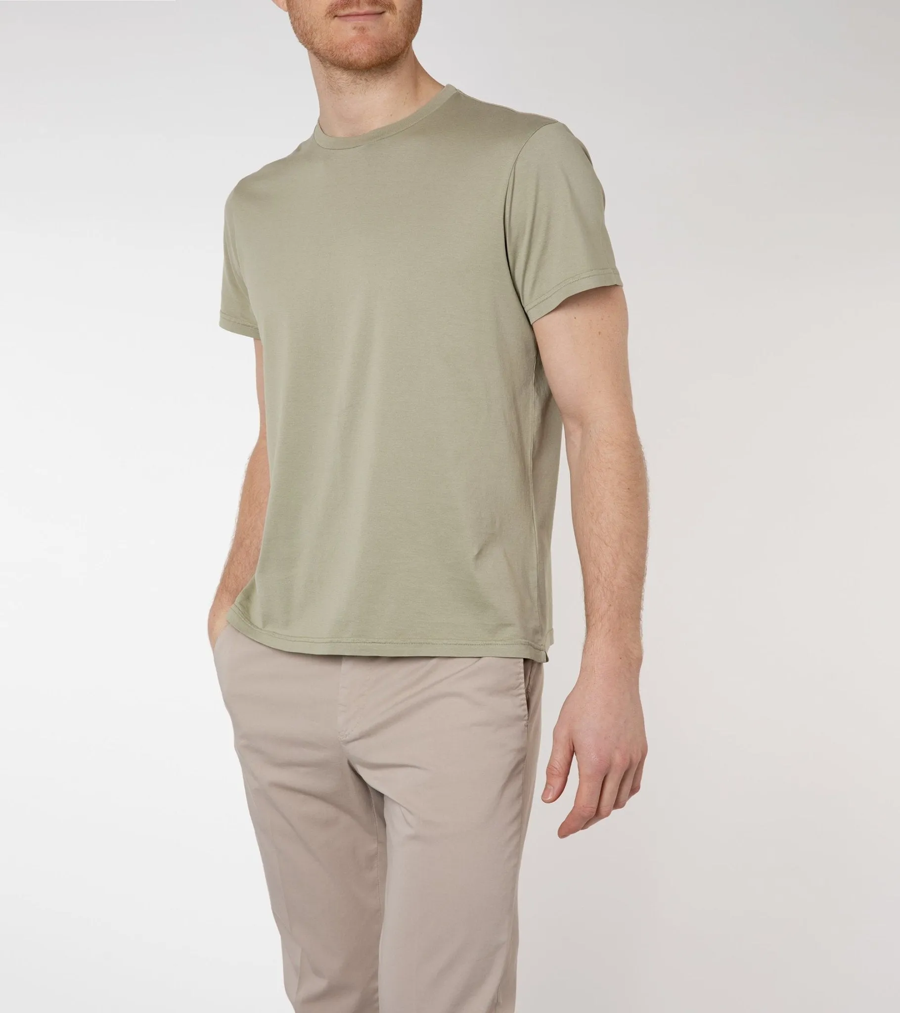 Trunk York Garment Dyed Short Sleeve T-Shirt: Sage Green