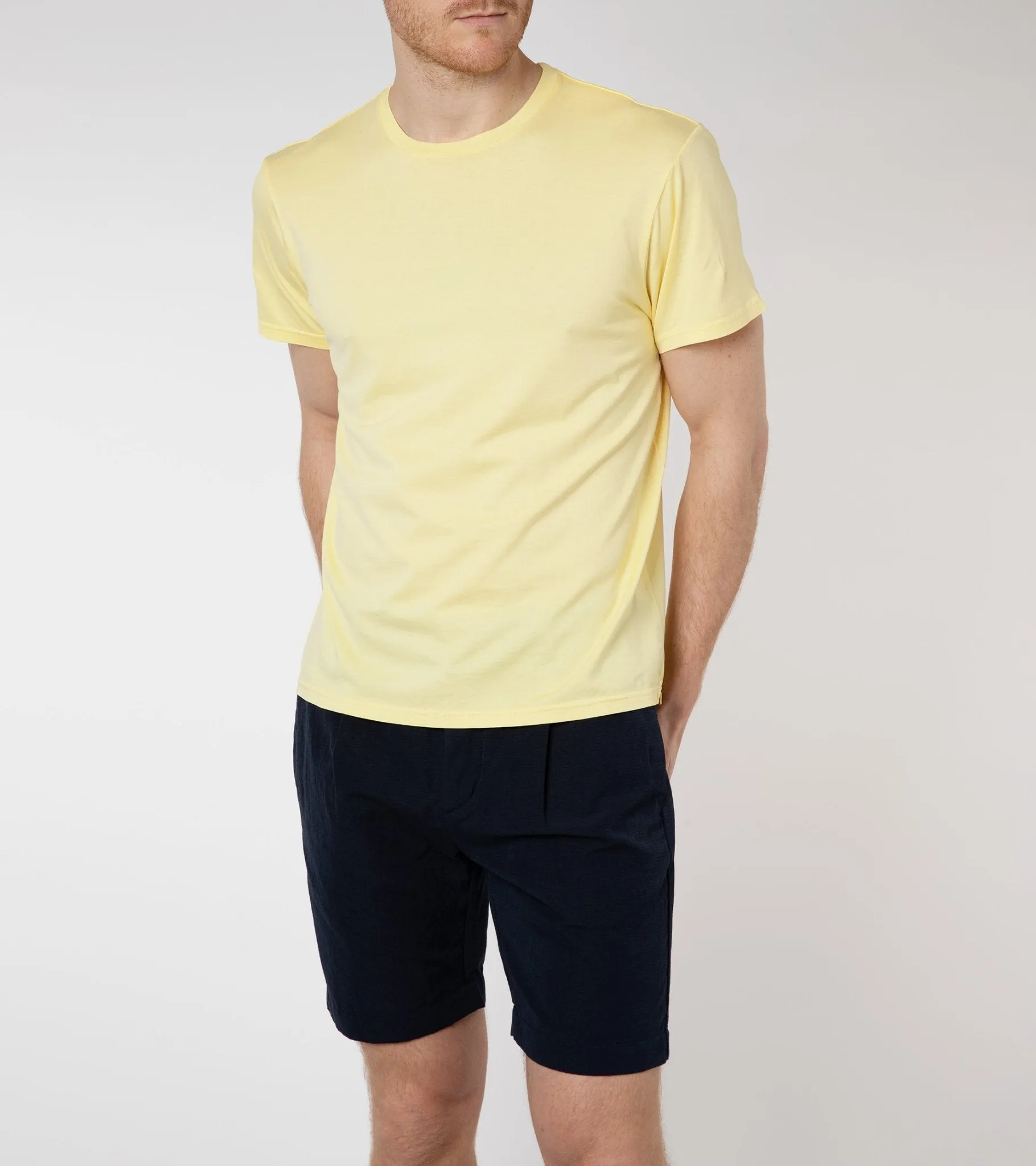 Trunk York Garment Dyed Short Sleeve T-Shirt: Yellow