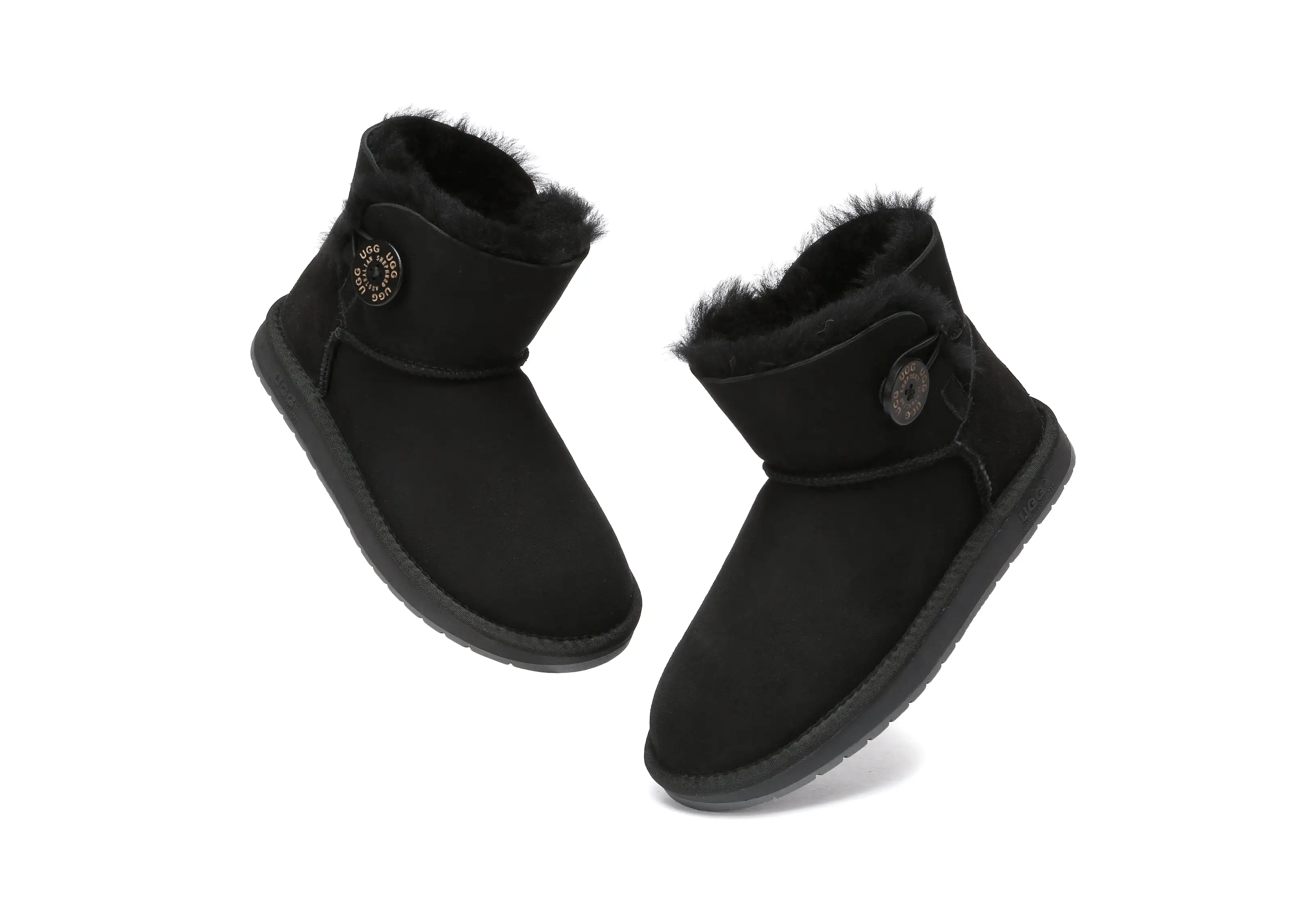 UGG Australian Shepherd Australia Premium Double Face Sheepskin Water Resistant Mini Button Boots