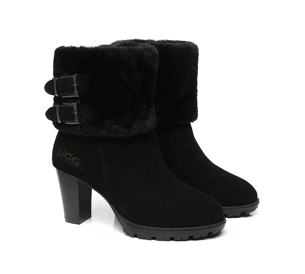 UGG Australian Shepherd Candice Shearling Style High Heel Women Boots