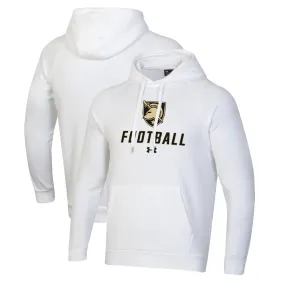 Under Armour Army Black Knights White Football Rival Fleece Pullover Hoodie