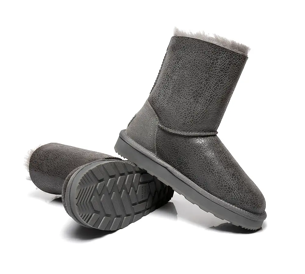 Urban UGG Sheepskin Zipper Short Women Boots Zipporah