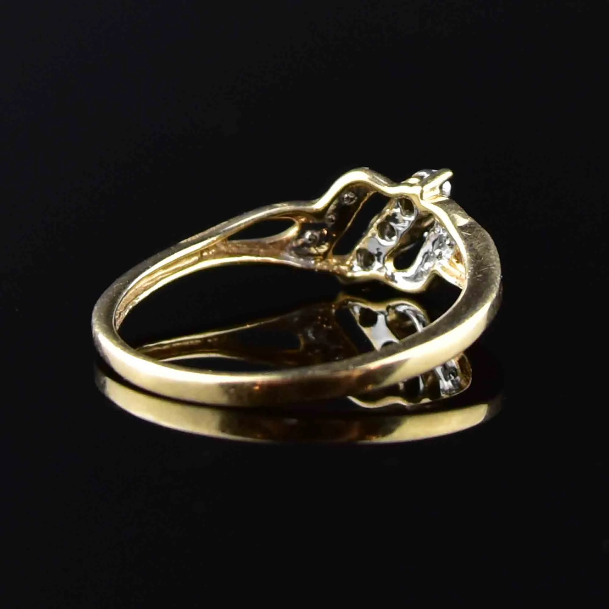 Vintage 10K Gold Diamond Engagement Ring