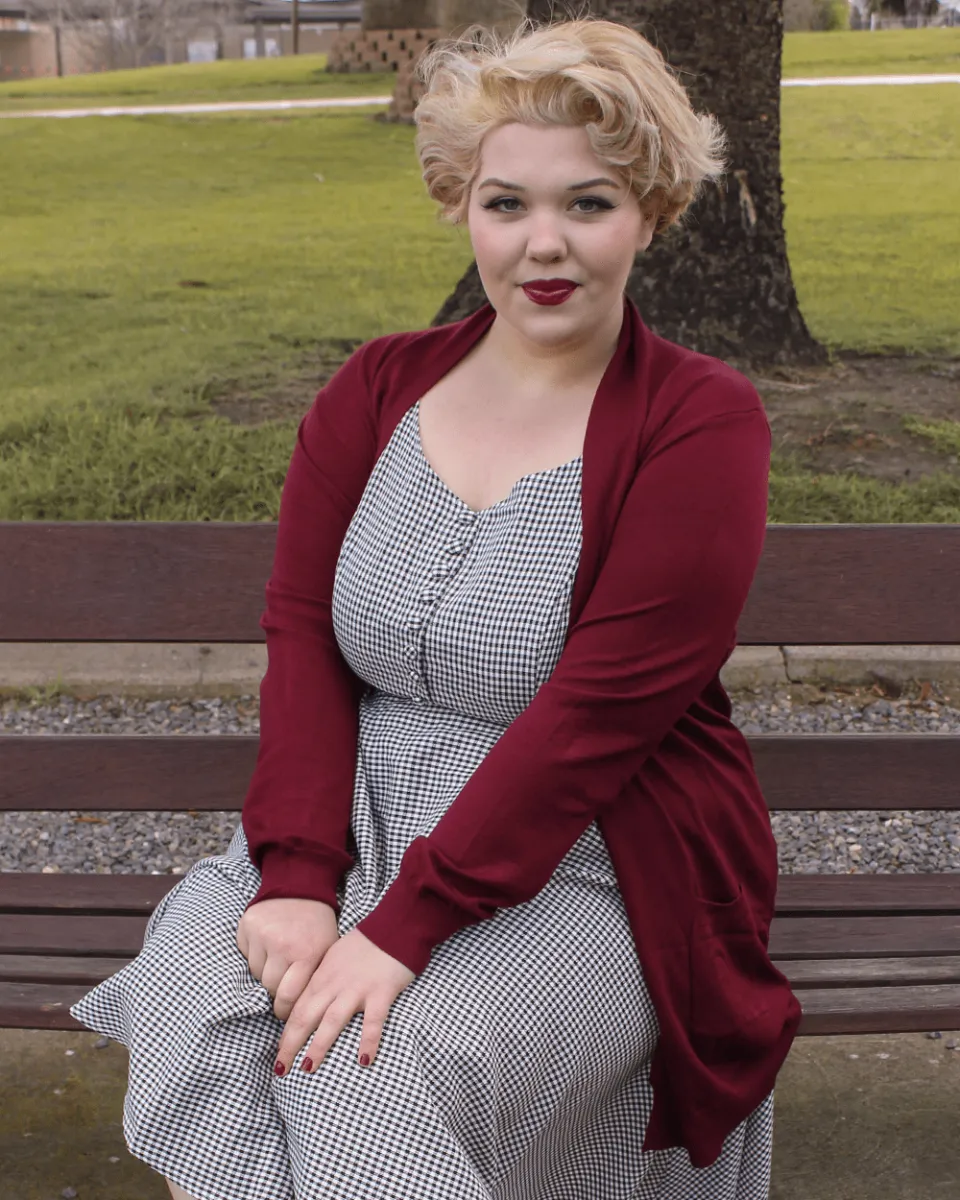 Warm Burgundy Cardigan