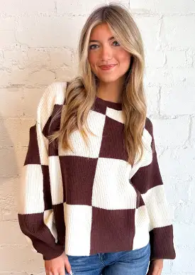 Wood Checker Sweater