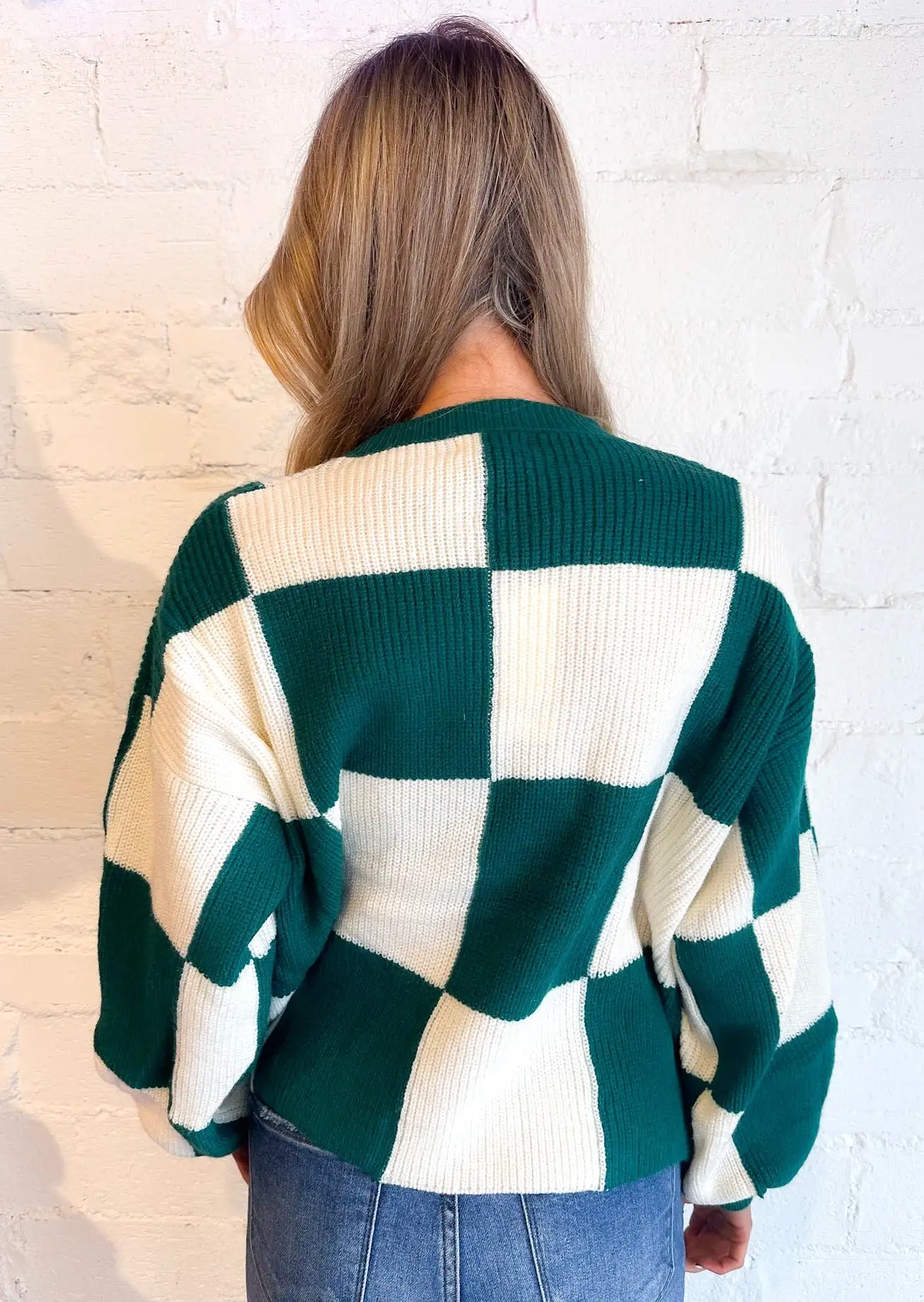 Wood Checker Sweater