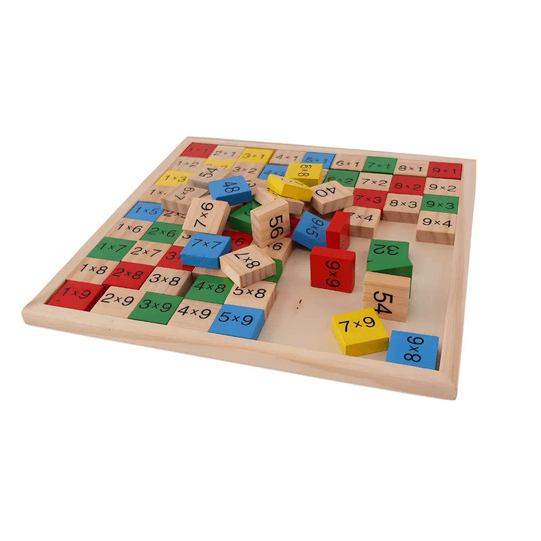 Wooden Multiplication Table Board Game for Kids