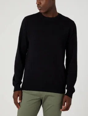 Wrangler Crew Neck Knit Jumper Black