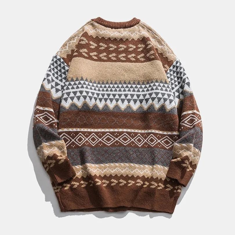 Xituodai Knitted Striped Vintage Sweater Men Clothes Pullover Men Sweater Casual Men's Sweater Knit M-2XL New Arrivals