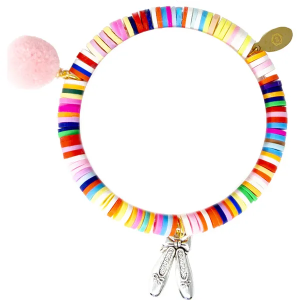 Zomi Gems Rainbow Ballet Pointe Shoes Bracelet